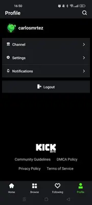 Kick: Live Streaming android App screenshot 1